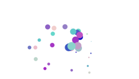 Canvas 鼠标移动炫彩小球